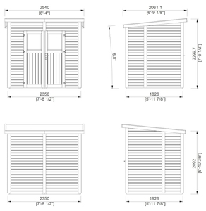 Hangar de <span class=keywords><strong>stockage</strong></span> extérieur facile à assembler Outil de jardin Boîte de rangement en <span class=keywords><strong>bois</strong></span> Armoire de rangement - Product Image 6
