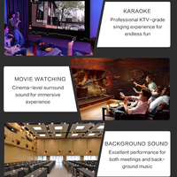 Haut-parleur KTV professionnel passif CP-10F 10 pouces 5 unités 3 voies 200W avec tweeter à pavillon pour home cinéma, conférences, musique d'ambiance HIFI
