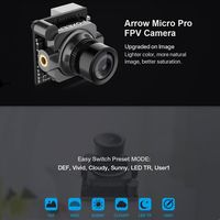 Foxeer Arrow Micro Pro 600TVL FPV cccd камера с объективом OSD 1,8 мм NTSC для FPV гоночный Дрон черный