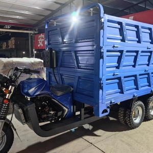 350CC <b>2</b> Axle 9 Wheel Motorized Tipper Cargo Tricycle/350CC Double Rear Axle Nine Wheel Motorcycle Dumper Cargo Tricycle - Product Image 4