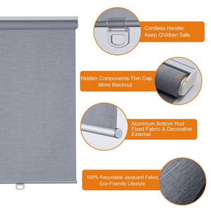 Con Lăn Rèm Cửa Sổ Sang Trọng Bằng Vải Dệt Hoa Nổi Có Thể Tái Chế Không Dây Thiết Kế Không Dây, Con Lăn Phù Hợp Hoàn Hảo - Product Image 6