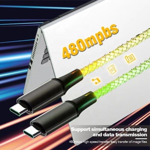 สาย <span class=keywords><strong>USB</strong></span> ชนิด C LED 60W RGB ไฟ LED <span class=keywords><strong>USB</strong></span>-C/แสง usbc สายชาร์จโทรศัพท์เรืองแสง usbc สายเคเบิลข้อมูล <span class=keywords><strong>USB</strong></span> ทองแดงบริสุทธิ์3 in 1 - Product Image 4