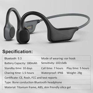 Auriculares Deportivos Inalámbricos STARSKY con Conducción Ósea, LED e Indicador de Batería, Venta al Por Mayor - Product Image 1