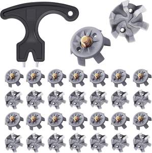 Kit de crampons de golf en métal durable avec clé à torsion rapide pour chaussures de golf, remplacement de crampons pour golfeurs - Product Image 1