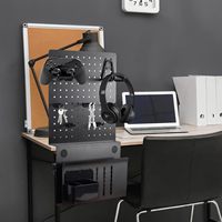 Support de rangement latéral pour bureau en métal, support de rangement sous le bureau, organisateur de bureau suspendu pour le bureau et la maison