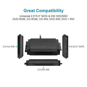 Farsining-adaptador <span class=keywords><strong>IDE</strong></span> <span class=keywords><strong>USB</strong></span> 3,0 <span class=keywords><strong>a</strong></span> SATA <span class=keywords><strong>IDE</strong></span>, convertidor de <span class=keywords><strong>Cable</strong></span> de disco duro - Product Image 2