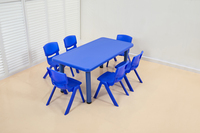 Table et chaise pour la maternelle et la préscolaire, table d'étude en plastique, chaise colorée pour enfants, ensemble de tables et de chaises d'école, bureau d'école