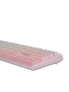 Nouveau <span class=keywords><strong>clavier</strong></span> <span class=keywords><strong>mécanique</strong></span> à membrane RGB avec disposition russe, 108 touches, lettres cyrilliques imprimées latéralement, rétroéclairé, double injection, filaire USB - Product Image 5