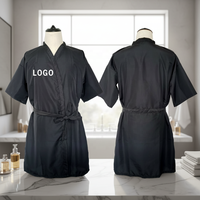 Robes de Salon de Coiffure et de Beauté Imperméables Personnalisables avec Logo pour Clients, Modèle Kimono, Cape, Tablier, Manches Courtes – Vente en Gros