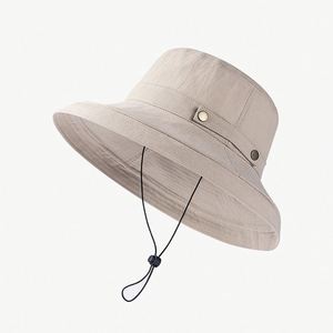 Sombrero de Pescador para Mujer, 100% Algodón, Transpirable, Resistente al Viento, Color Sólido, para Viajes y Compras al Aire Libre - Product Image 4