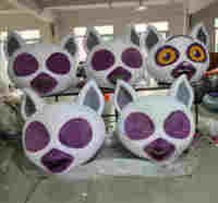 Unisexe Hola Jaune Banane Anime Mascotte Costumes Peluche EVA Imprimé Casque Adultes Fêtes Carnavals Festivals Vacances Promotions
