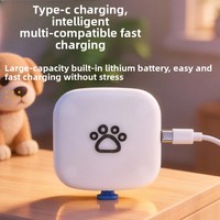 Lampe LED colorée en plastique pour chien, lumineuse, anti-perte, rechargeable, avec design de dessin animé pour animaux de compagnie, idéale pour la marche nocturne et Halloween