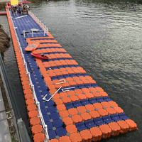 Plateforme flottante en HDPE de haute qualité, durable, stable, protection UV, imperméable, couleur personnalisée, 500x500x400mm, pour bateaux