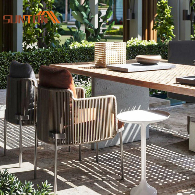 4 Piece Traditional Outdoor Rattan Dining Set Wicker Bar Table-Weather Resistant Villa Hotel Courtyard Entry Garden Furniture