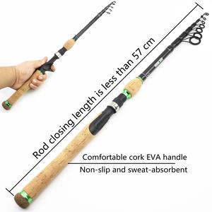 <span class=keywords><strong>Canne</strong></span> à pêche télescopique en fibre de carbone Newbility Carbon Cork <span class=keywords><strong>Casting</strong></span> Rod Spinning Rod 1.8m 2.1m 2.4m 2.7m - Product Image 2