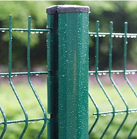 Poteau de clôture galvanisé à chaud en forme de pêche, revêtu de PVC, clôture en treillis soudé 3D en V pour la sécurité du périmètre du jardin