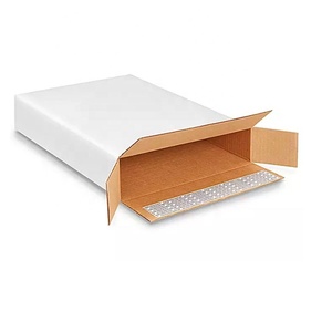 Cajas de Cartón para Envíos de 20*18*<span class=keywords><strong>8</strong></span> cm, Blancas por Fuera, Reciclables, Plegables, con Recubrimiento UV y Barnizado - Product Image 6