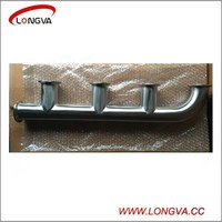 Collecteur de refroidissement liquide sanitaire en acier inoxydable à raccordement Tri-Clamp avec connexion TC ou filetée