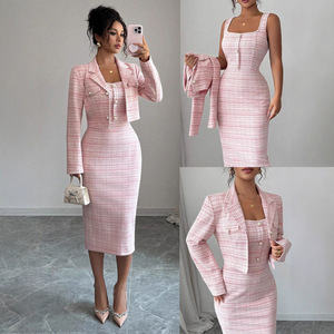 Completo <span class=keywords><strong>Blazer</strong></span> Corto da Donna Slim Fit 2026, Elegante Outfit Coordinato per Cena Serale e Appuntamenti - Product Image 3
