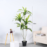 Bonsaï artificiel en bois brésilien, plante verte décorative sur pied, pot de fleurs pour intérieur, aménagement paysager de fenêtre, décoration de maison