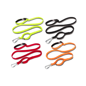 OEM Logo personalizzato retrattile cane corda di piombo con doppio manico Bungee mani libere di sicurezza durevole riflettente addestramento cane guinzaglio - Product Image 6
