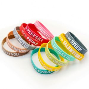 กำไลข้อมือซิลิโคนคำคมเยอรมันสุดสร้างแรงบันดาลใจ สายรัดข้อมือยางสำหรับผู้ชาย ผู้หญิง และวัยรุ่น ของขวัญเครื่องประดับข้อมือ - Product Image 4