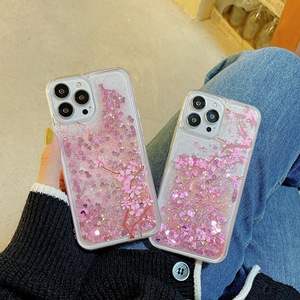 Étui de téléphone portable à sable mouvant avec de belles fleurs, l'étui de téléphone le plus adapté aux femmes/filles - Product Image 2