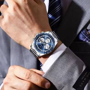 New POEDAGAR 879 Fashion Sport Watch For Men Waterproof Luminous Chronograph Man Wristwatch Stainless Steel Men's Quartz Watch - Product Image 4