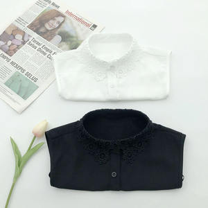 Col Claudine Blanc en Perles Naturelles pour Homme, Col Faux pour T-shirt, Col Clerical Pastoral pour Veste Homme - Product Image 1