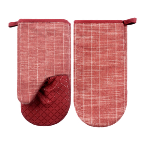 Mignonnes mitaines de four en coton silicone motif hibou violet drôle antidérapant et résistant à la chaleur une paire de gants de four promotionnels - Product Image 2