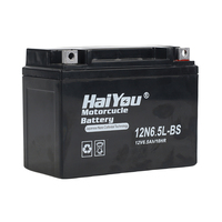 Batterie de moto 12V 6,5Ah au plomb-acide scellée, cellule HD, borne anti-corrosion, marque JHY, modèle 12N6.5L-BS, 78Wh