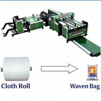 Machine industrielle de découpe et de couture de sacs tissés en PP, machine tout-en-un pour la fabrication de sacs tissés, impression, couteau à chaud sans fumée, empilage automatique