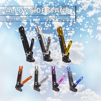 Support de stationnement pour scooter à un seul pied réglable, en alliage d'aluminium, support latéral pour motos, systèmes de carrosserie de moto