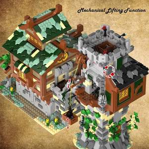 3811 Uds. Establos medievales y <span class=keywords><strong>torre</strong></span> de guardia juguete de bloques de construcción para niños-Proyectos de arquitectura detallados divertidos históricos y de fantasía - Product Image 4