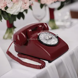 New Wedding Voice Recording Phone Antique Corded Telefone Guestbook Fixo Botão Áudio Guestbook Recorder