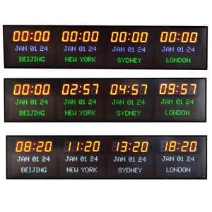 Zhong xiaoxiao thương hiệu lớn LED kỹ thuật số múi giờ đồng hồ treo tường với ngày 4 khu Thiết kế điện hiện đại bao gồm cả Tính năng <span class=keywords><strong>radio</strong></span> - Product Image 6