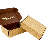 Boîte d'expédition portable en carton ondulé, robuste, réutilisable, écologique, recyclable, impression couleur, pour emballage cadeau et artisanat
