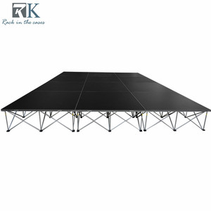 Outdoor Folding Stage Riser Event Easy Install 4x4ft Mobile Concerts Stage Platform Durable - Product Image 1