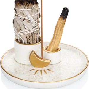 Prêt à expédier – Brûleur d'encens en céramique rétro en forme de <span class=keywords><strong>volcan</strong></span> pour Palo Santo et sauge - Product Image 3