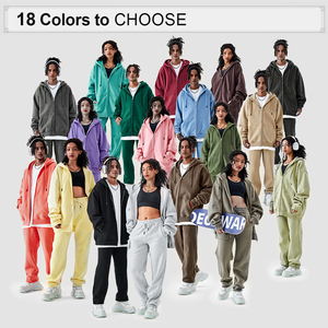 Sweat à capuche zippé en molleton de coton 350 grammes avec logo personnalisé, sweat à capuche lourd pour homme, sweat à capuche zippé à épaules tombantes, ensemble de sweat à capuche - Product Image 2