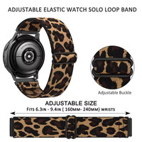 Bracelet de montre en nylon élastique, bracelet universel 18/20/22 mm pour Samsung Watch 7/6, Garmin, Huawei GT2/GT3