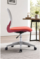 Chaise de formation ergonomique pivotante moderne avec dossier en plastique respirant, siège rembourré confortable, vérin à gaz et base en nylon pour salle de classe