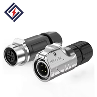 Connecteur circulaire étanche LP12 2-8 broches de haute qualité, contacts en alliage de cuivre, connecteur d'alimentation pour l'installation d'écrans LED
