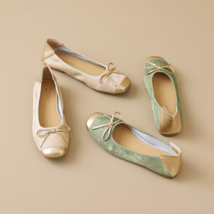 Scarpe da <span class=keywords><strong>Donna</strong></span> Stile Francese, <span class=keywords><strong>Ballerine</strong></span> con Fiocco, Suola Morbida, <span class=keywords><strong>Argento</strong></span>, Leggere e Traspiranti, Scarpe Estive - Product Image 6