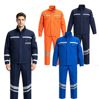 Vêtements de travail ignifuges en gros, vestes et pantalons réfléchissants unisexes à manches longues, uniforme de sécurité pour atelier de soudage