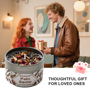 Us America Stock Hecho a mano Cera <span class=keywords><strong>de</strong></span> soja Flor Palo Santo Vela perfumada para decoración <span class=keywords><strong>de</strong></span> interiores Fragancias - Product Image 2