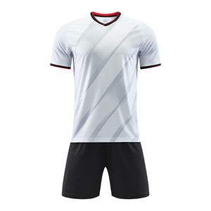 Jersey sepak bola uniseks 100% poliester antilembap, seragam olahraga musim panas lengan pendek ramah lingkungan - Product Image 2