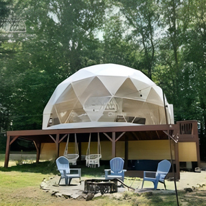 Carpa Domo Geodésica Transparente con Estructura de Acero para Glamping, Modelo YT-DL-131, en Venta - Product Image 1