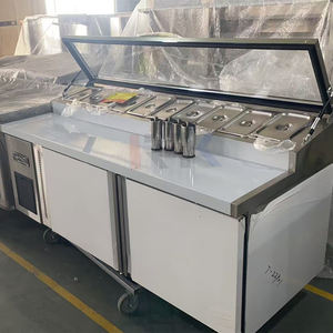 Station de barman de haute qualité RTK pour banquets [<span class=keywords><strong>Table</strong></span> de préparation de pizzas en acier inoxydable, équipement de réfrigération] - Product Image 5