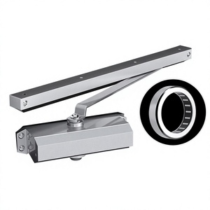 Ferme-<span class=keywords><strong>porte</strong></span> coulissant noir mat, coupe-feu, à pousser-tirer, amortissement <span class=keywords><strong>automatique</strong></span>, <span class=keywords><strong>fermeture</strong></span> hydraulique réglable pour hôtels - Product Image 1